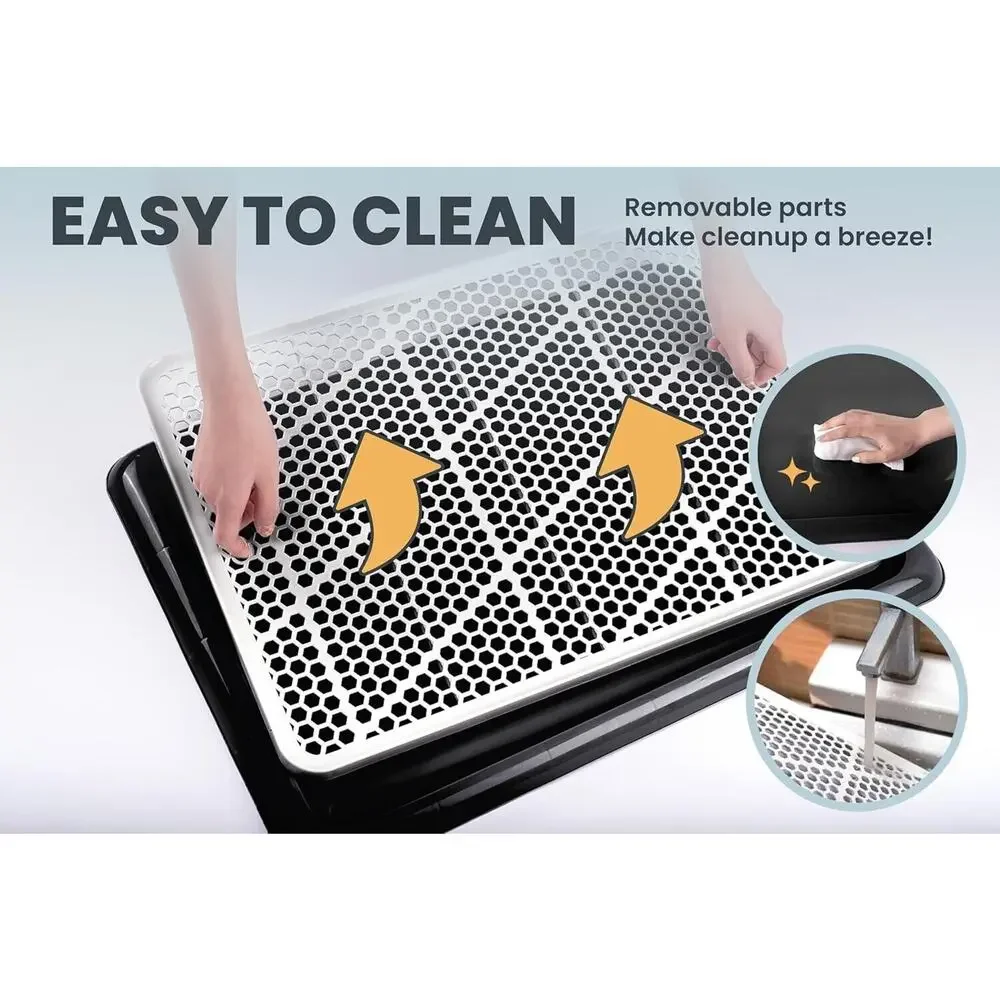 Dog Potty Tray/Puppy Pee Pad Holder‎ 25”X20” Indoor Wee Training for Sm & Med